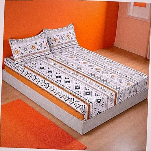 3Pcs Colorful Boho Bed Sheet,Orange Sheet Set,Boho Bedding Queen Orange-boho
