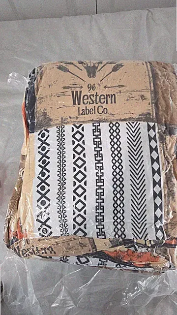 3pcs Queen Cowboy ,96 Western Label Co. Bohemian Southwest Geometric Quilt Beddi