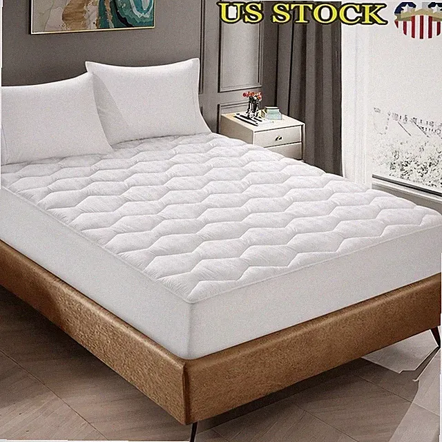 500 Thread Count Down Alternative Mattress Pad Quilted Coral Fleece Soft Topper