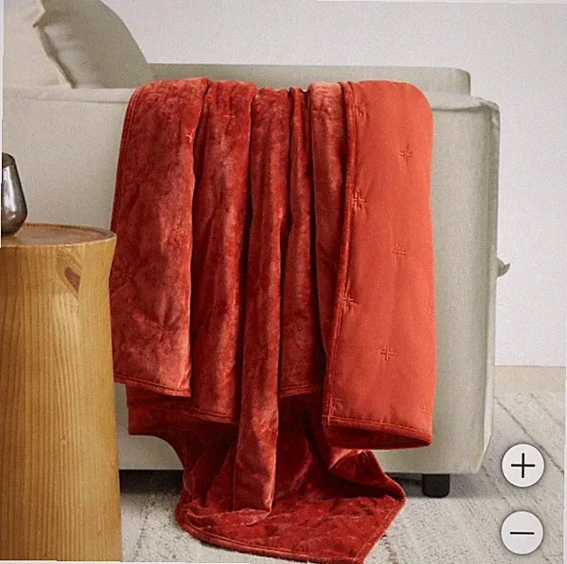 Boho Luxe, 60" x 70" Reversible Velvet Throw Blanket (Choose Color)