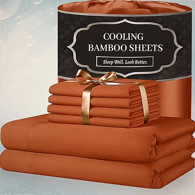 Extra Deep Pocket Bamboo Sheets Set Cooling Soft Bed Twin Full Queen King