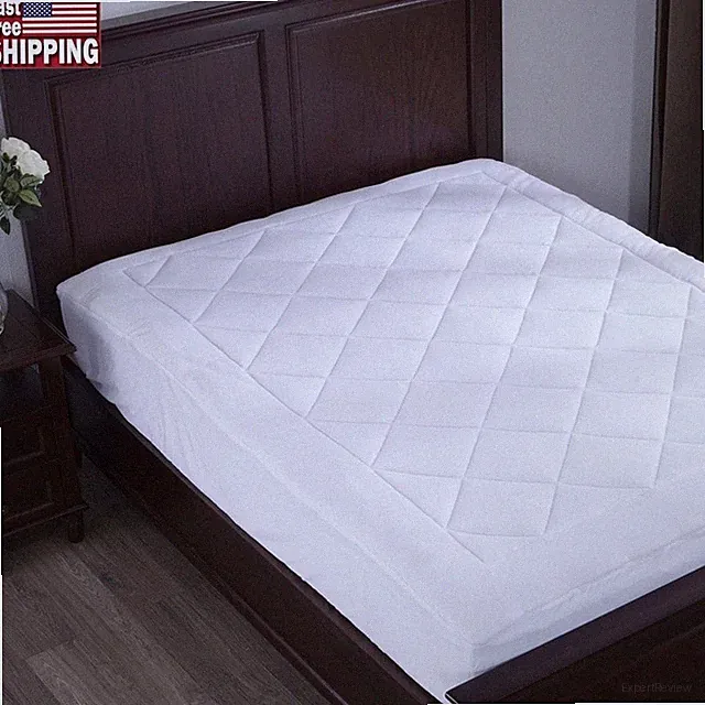 Hypoallergenic Coral Fleece Mattress Pad King Soft Quilted Topper 15 Inch New