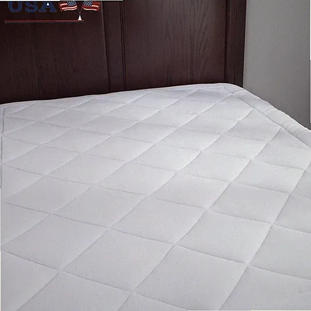 Hypoallergenic Down Alternative Mattress Pad Coral Fleece Topper King Size New