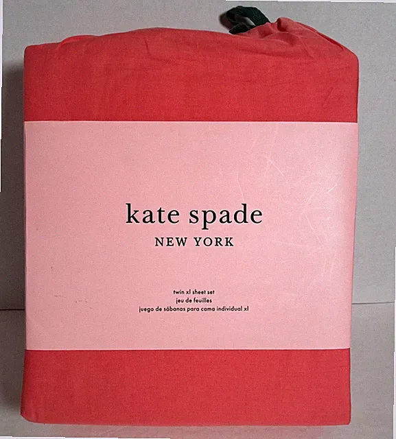 Kate Spade Twin XL Sheet Set - Coral