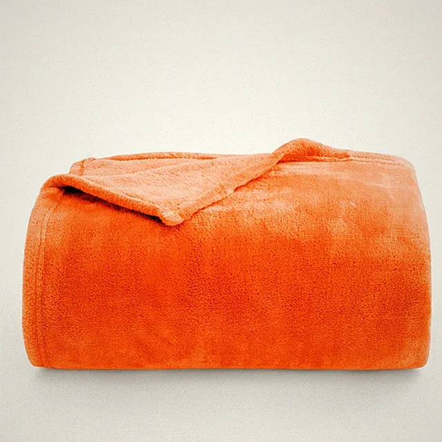 Luxury Throw Blanket, Orange, Plush Cozy, 50x60 Inches