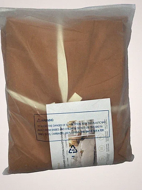 OMYSTYLE 100% Washed Cotton Duvet Cover Set King Burnt Orange Brown New