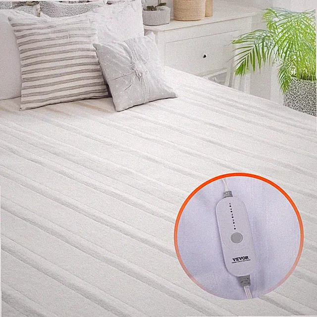 VEVOR Heated Mattress Pad 78x80 in King Electric Warmer Coral Fleece Auto Off